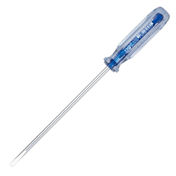 FLAT TIP SCREWDRIVER 6"- CRYSTALLINE ACETATE HANDL