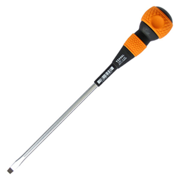 FLAT TIP SCREWDRIVER 8"- PALM-GRIP HANDLE