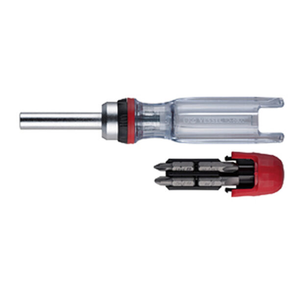 RATCHET SCREWDRIVER SET WITH 4 BITS (JIS1, JIS2