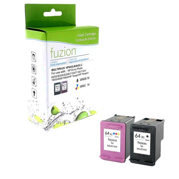 HP #64XL Remanufactured Inkjet Set - Black/CMY